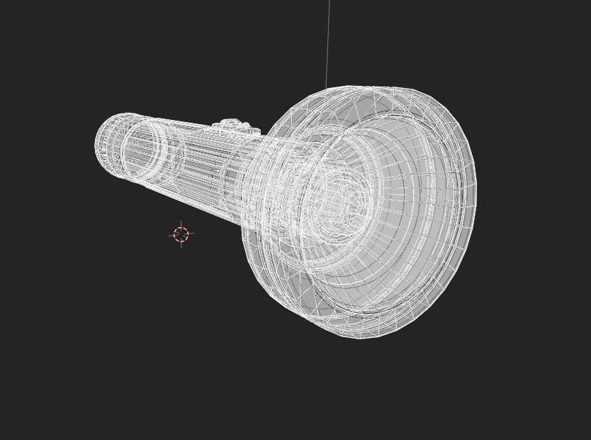 Classic Tiger Head Flashlight Low-poly 3D model_13