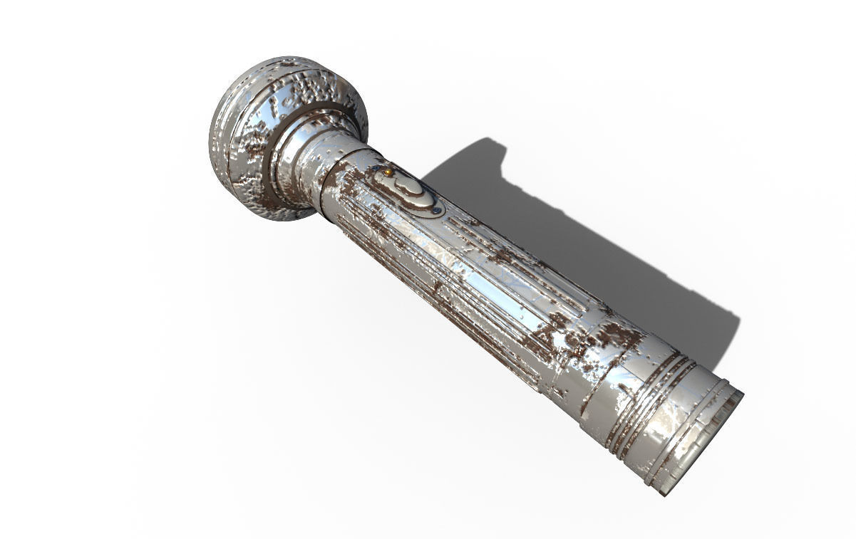 Classic Tiger Head Flashlight Low-poly 3D model_3