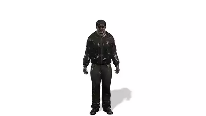 MUSCULAR ZOMBIE MAN LOWPOLY