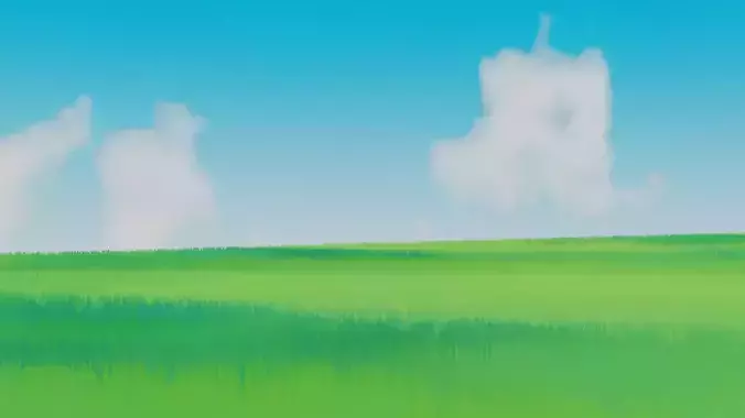 Anime - Toon Grassfield Landscape