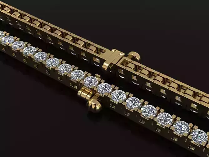 BOX STYLE TENNIS BRACELET 2MM50 3D print model