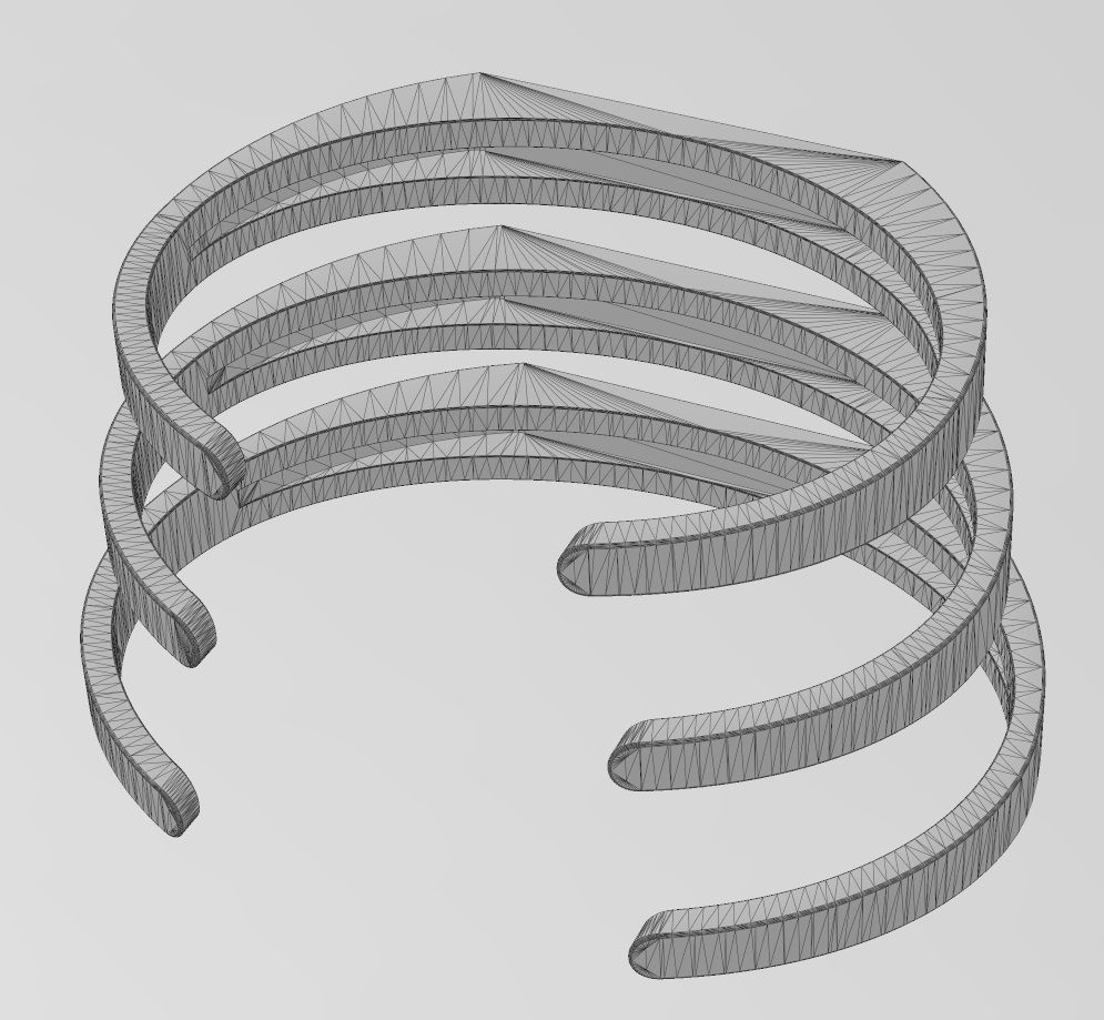 Signet platform engravable cuff bracelet 3D print model_14