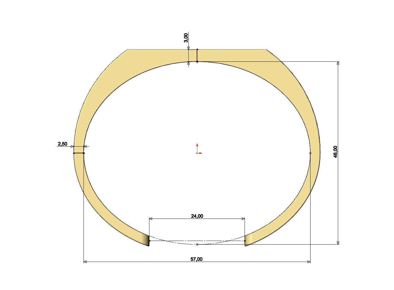 Signet platform engravable cuff bracelet 3D print model_5