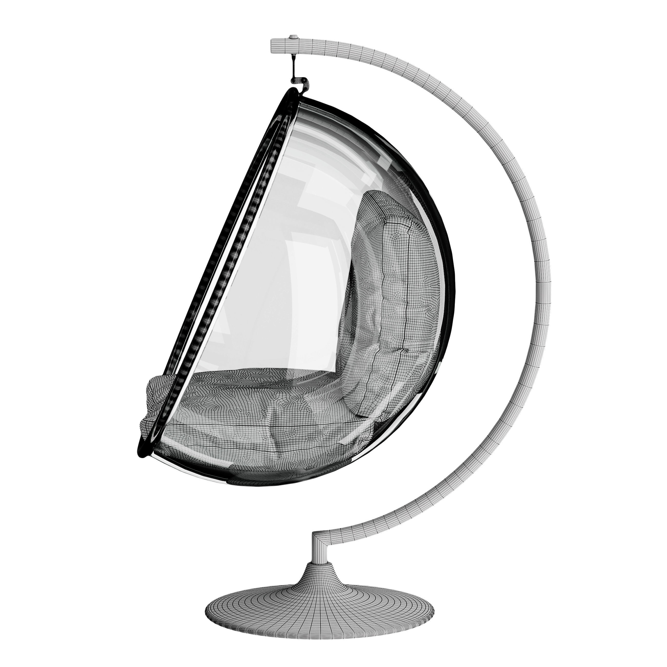 Buble swing chair 3D model_2
