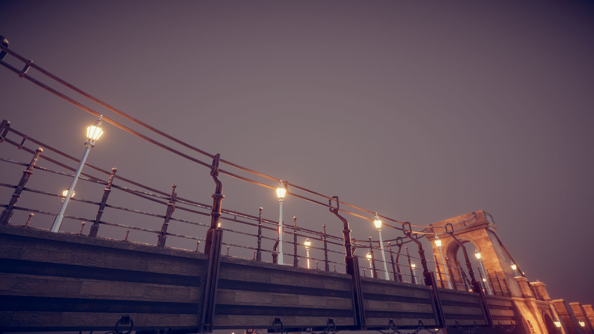 Gate Bridge Low-poly 3D model_10