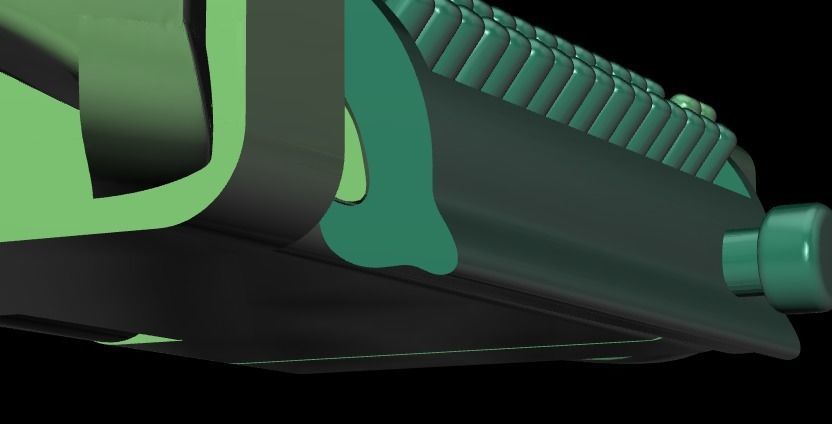 Cuban link bracelet with lock 3D print model_26