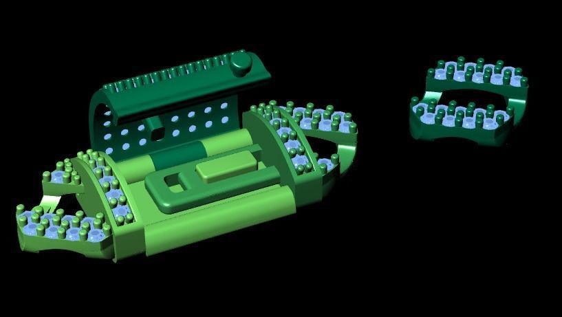 Cuban link bracelet with lock 3D print model_17