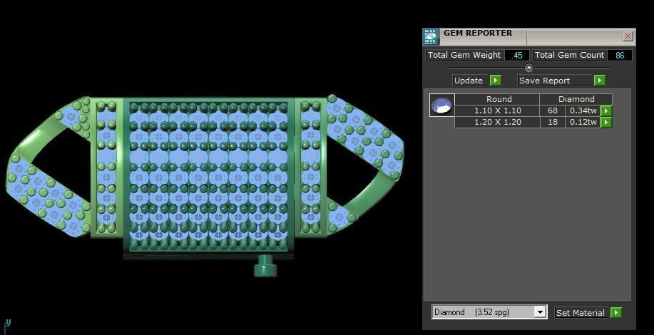 Cuban link bracelet with lock 3D print model_20