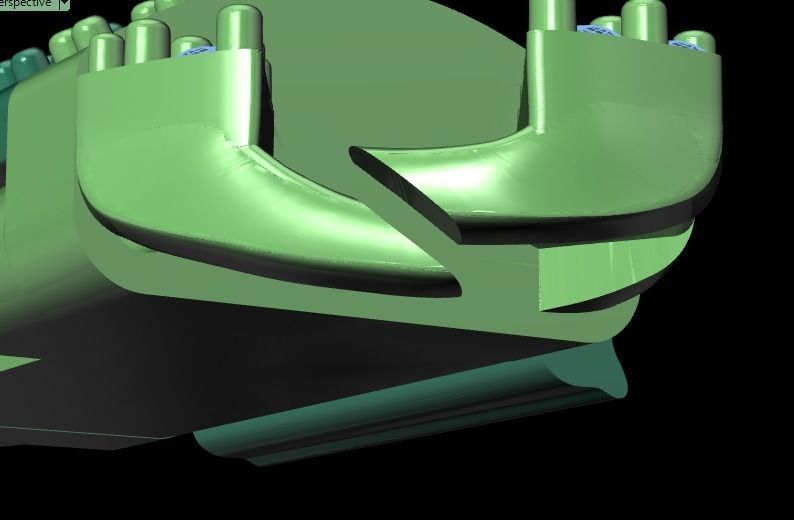 Cuban link bracelet with lock 3D print model_27