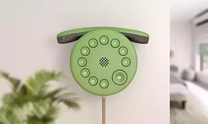 Wall phone Free 3D model