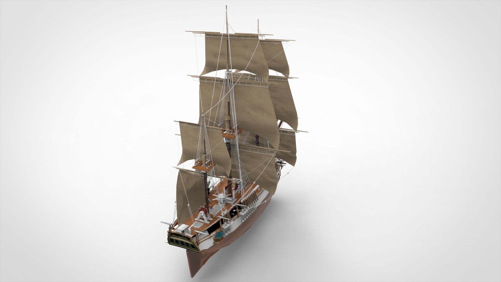 Sailing Ship 3D model_19