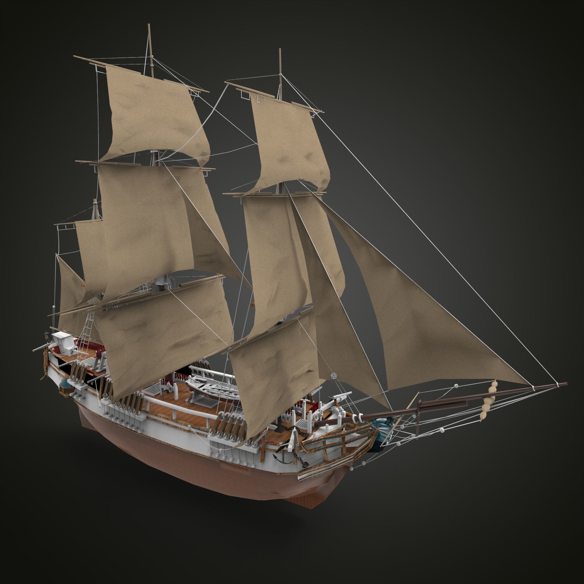Sailing Ship 3D model_25