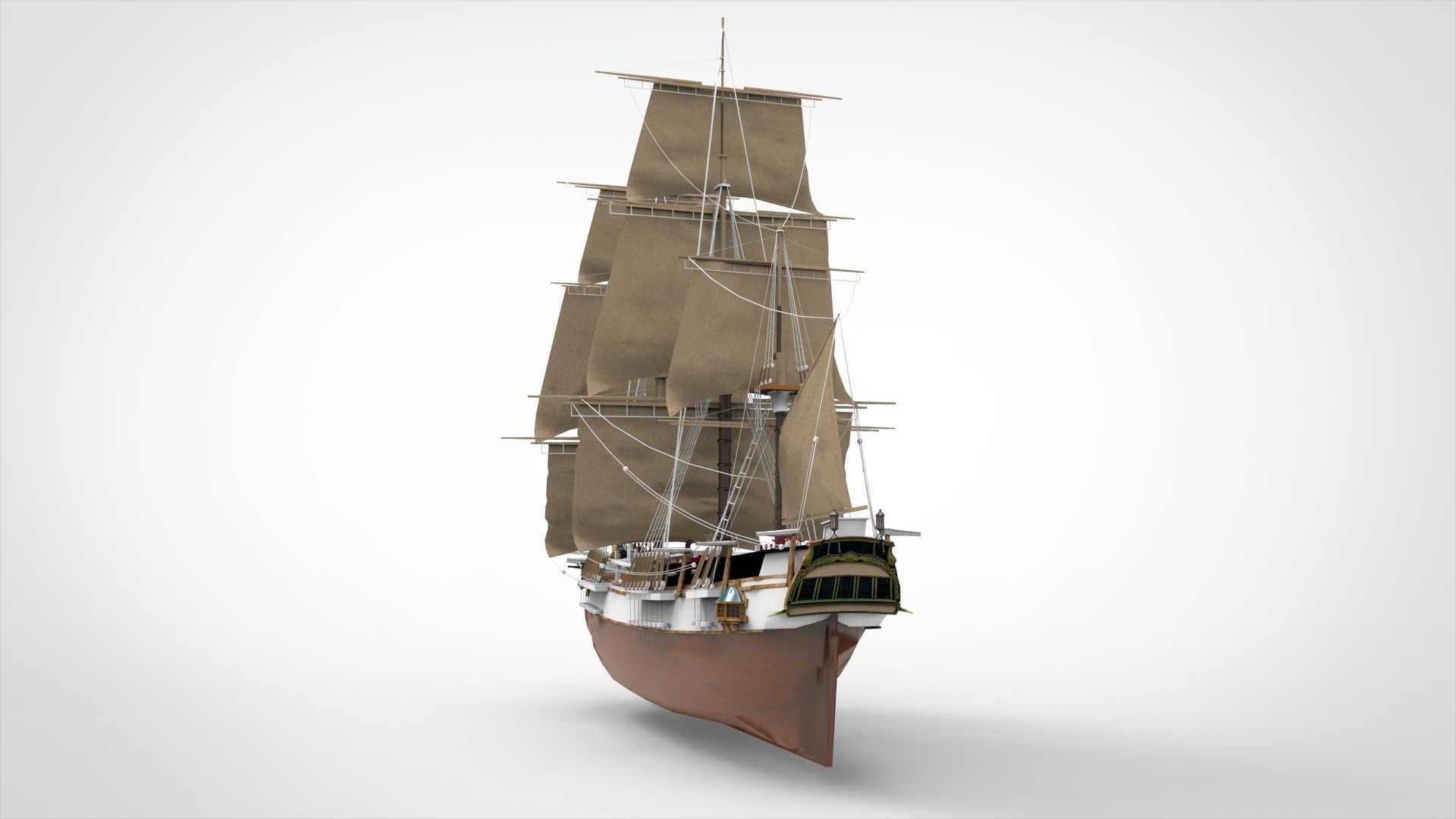 Sailing Ship 3D model_13
