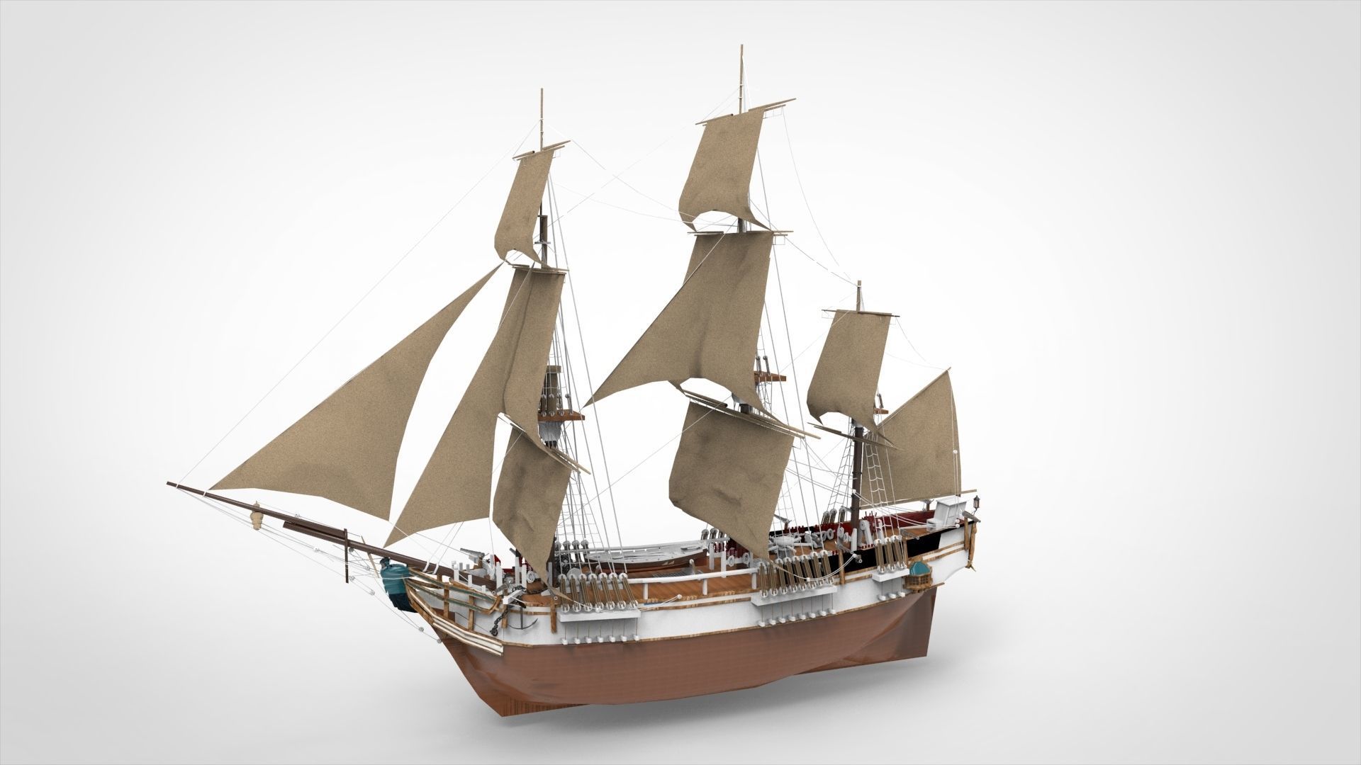 Sailing Ship 3D model_14