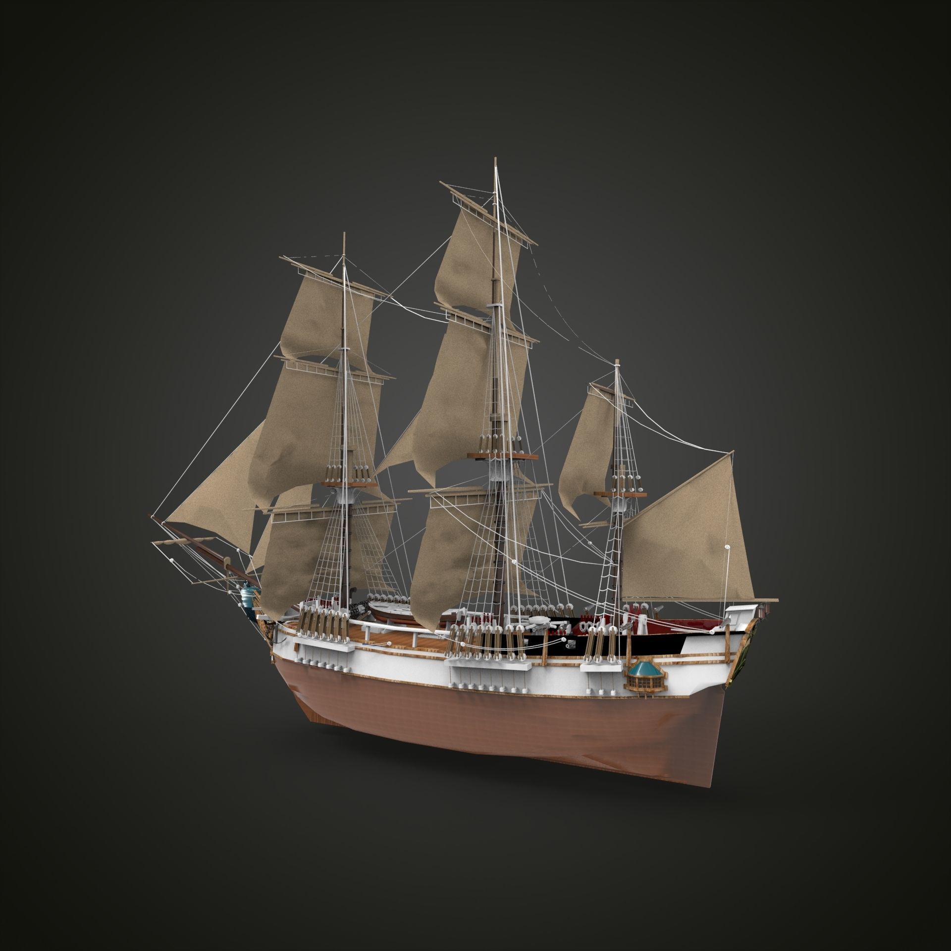 Sailing Ship 3D model_23
