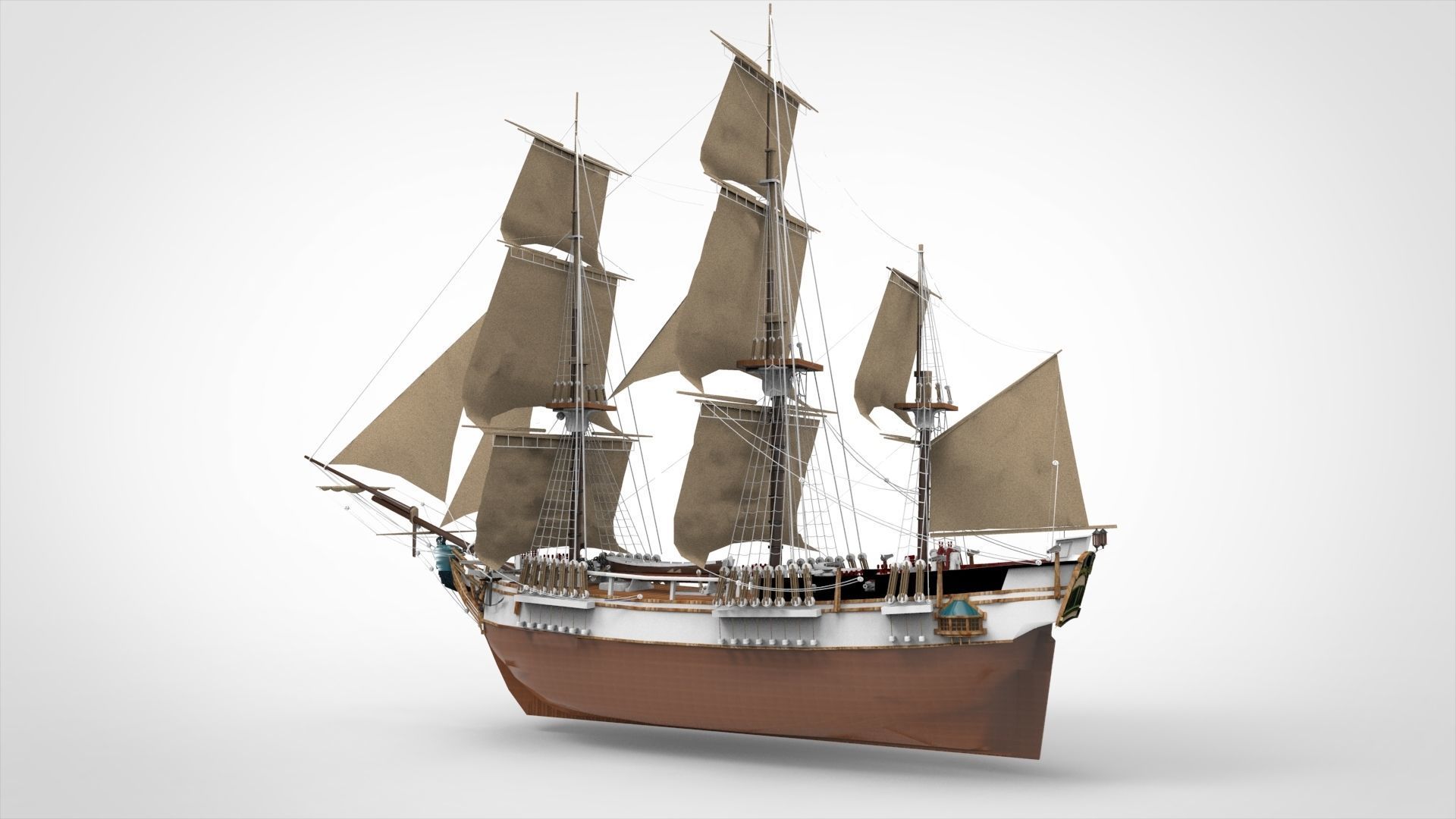 Sailing Ship 3D model_12