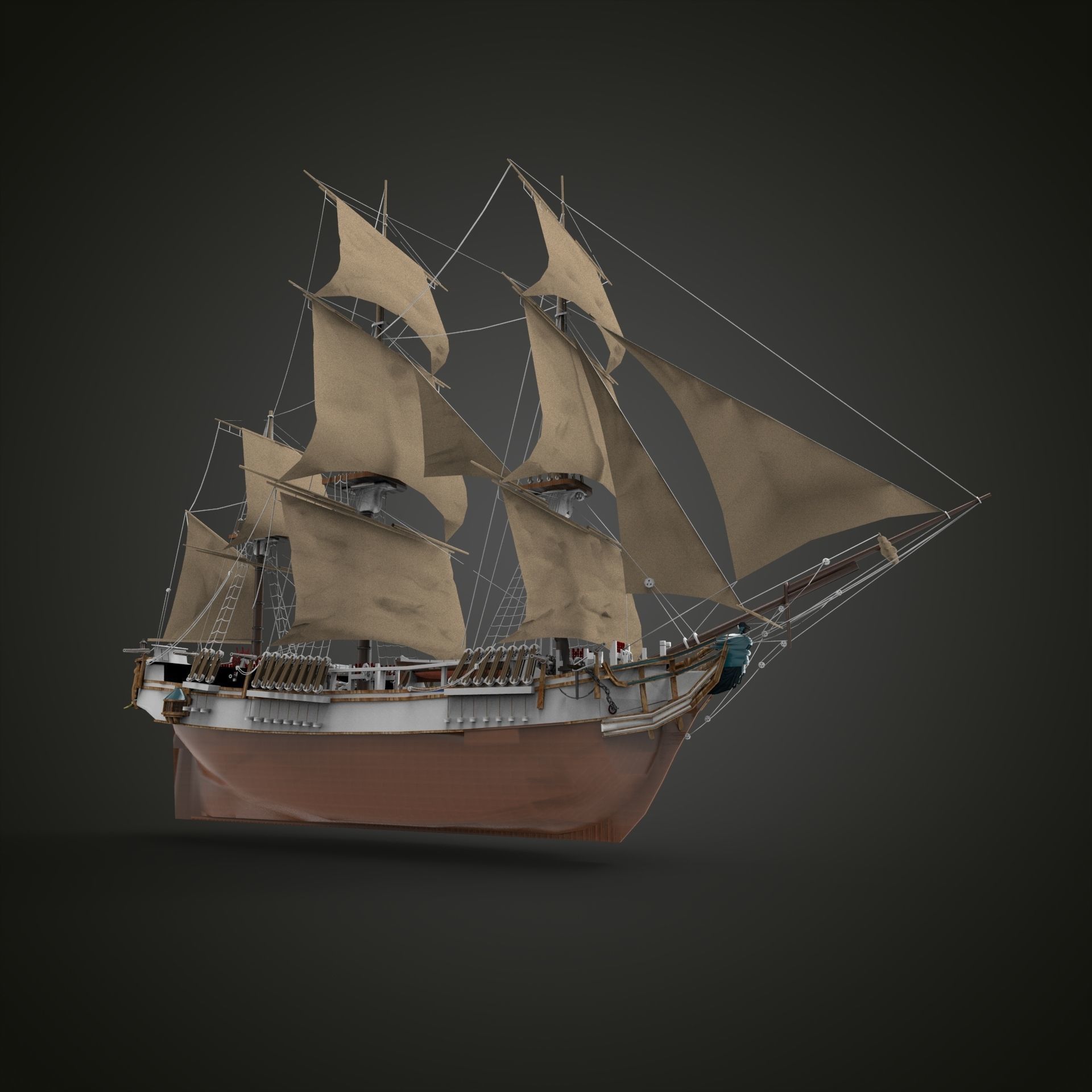 Sailing Ship 3D model_26