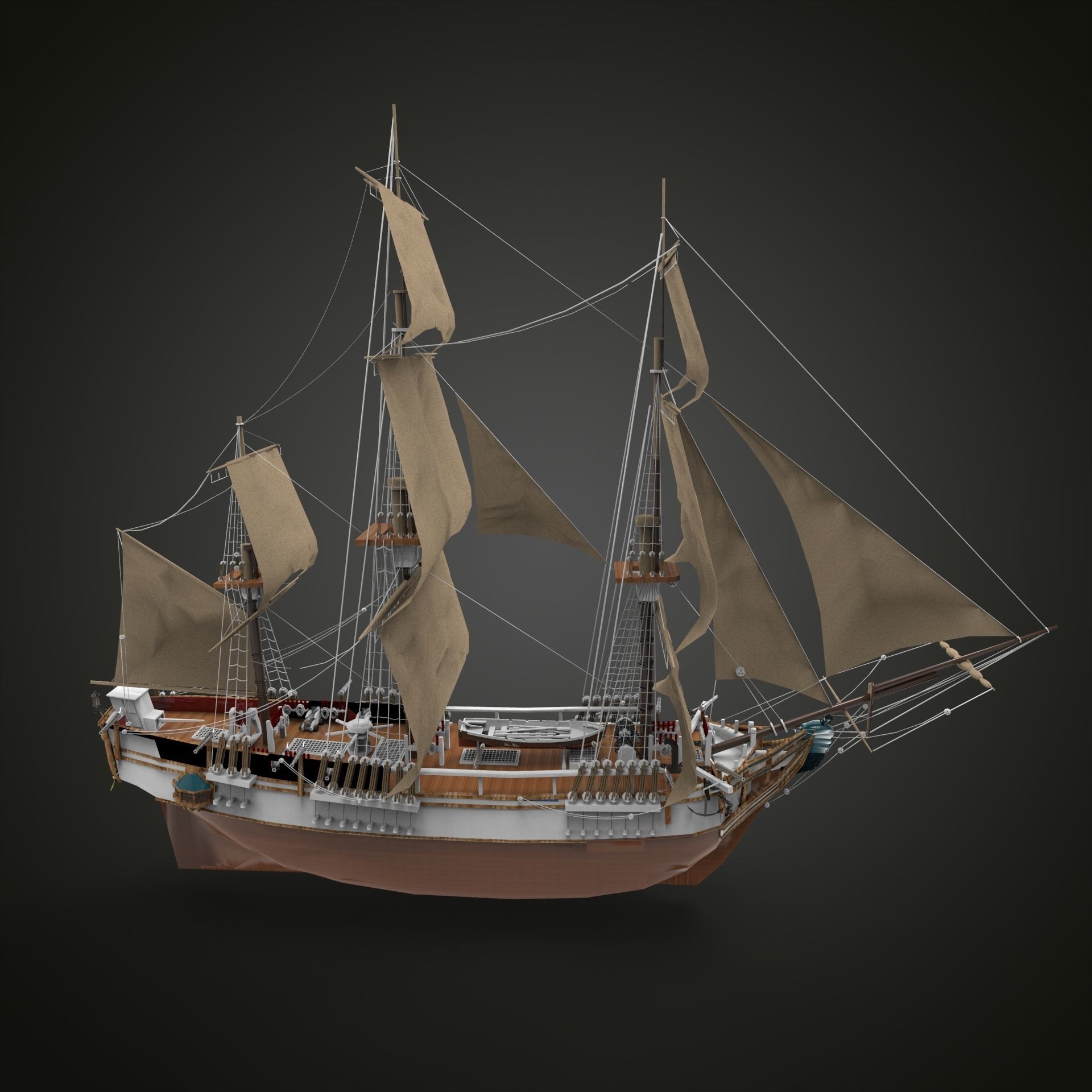 Sailing Ship 3D model_28