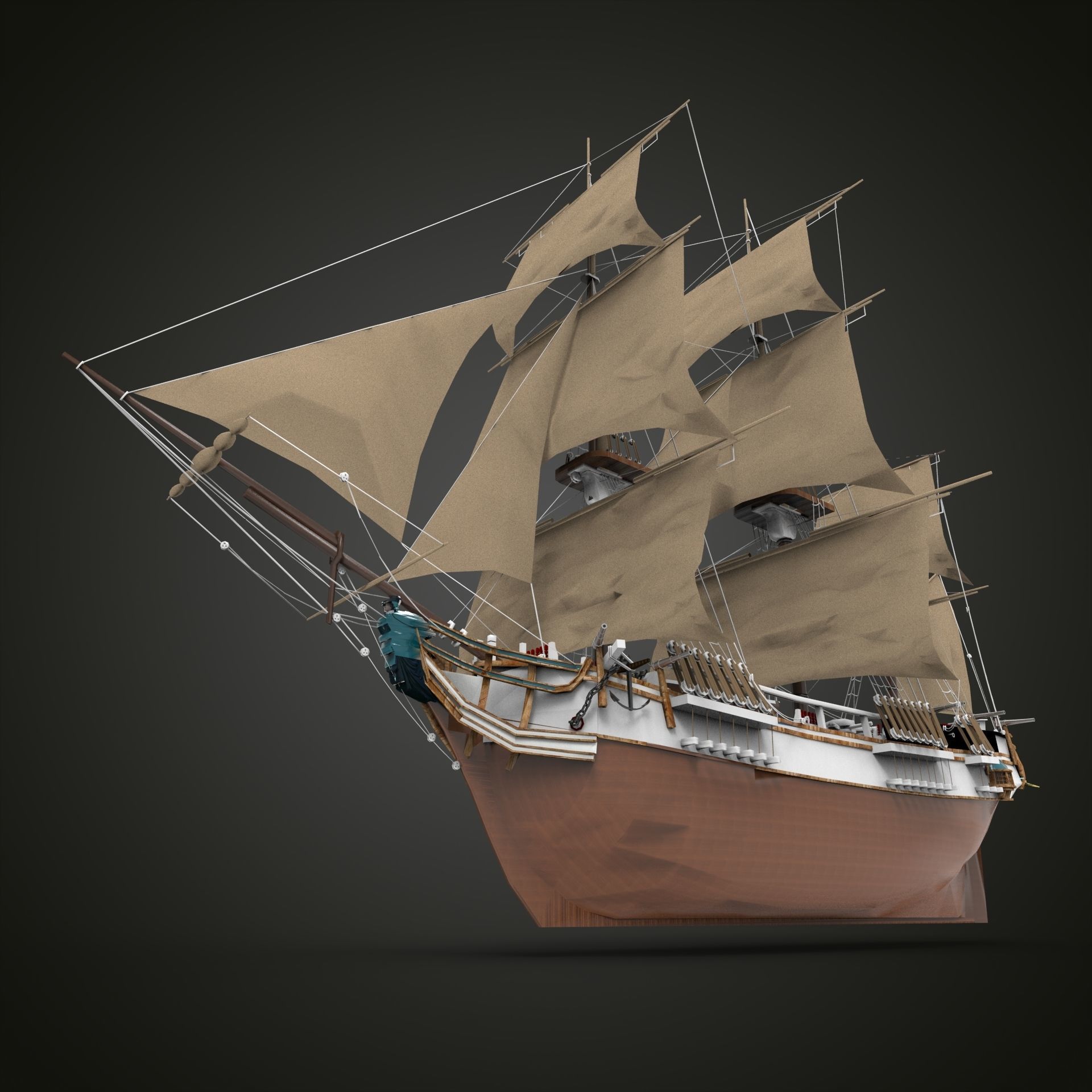 Sailing Ship 3D model_21