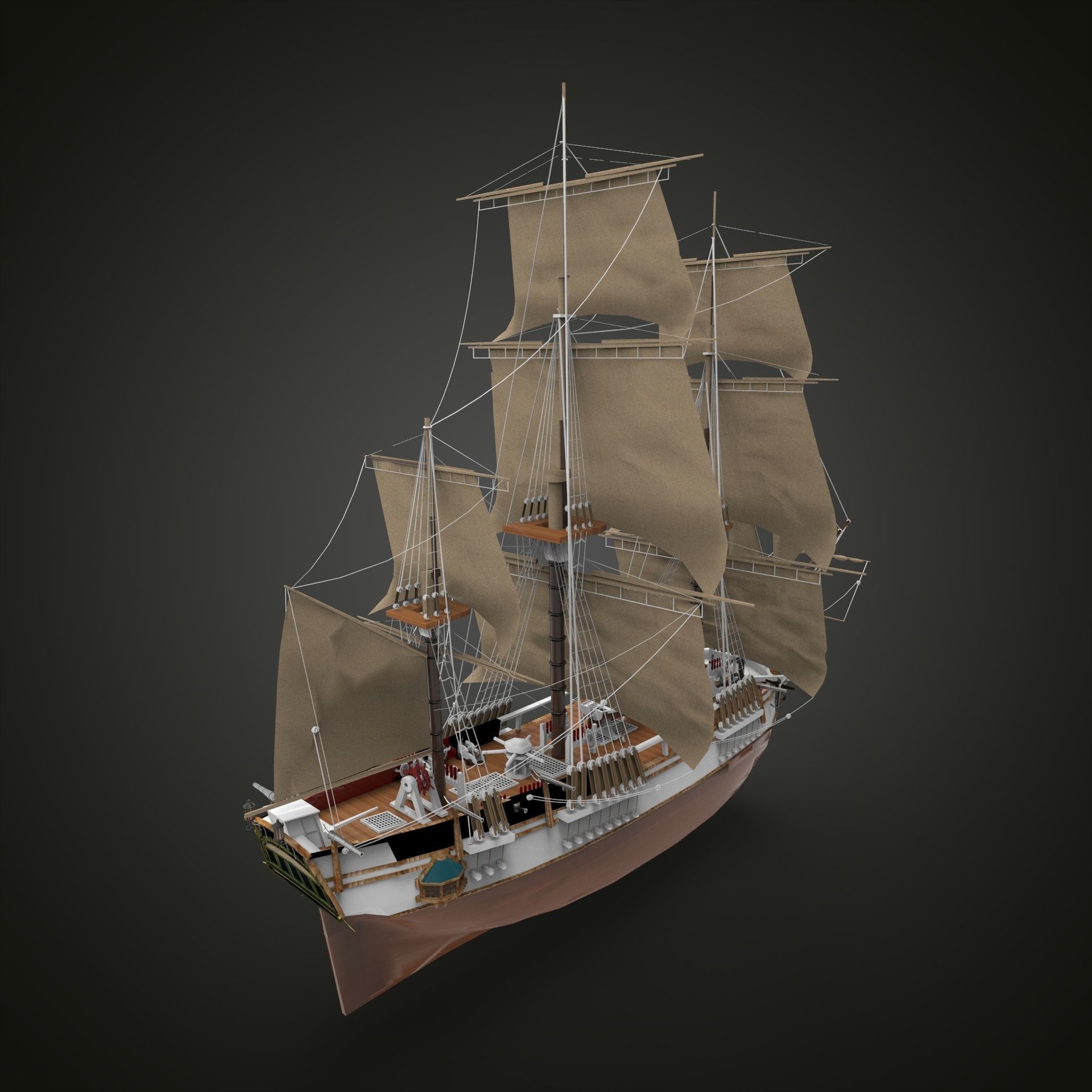 Sailing Ship 3D model_24