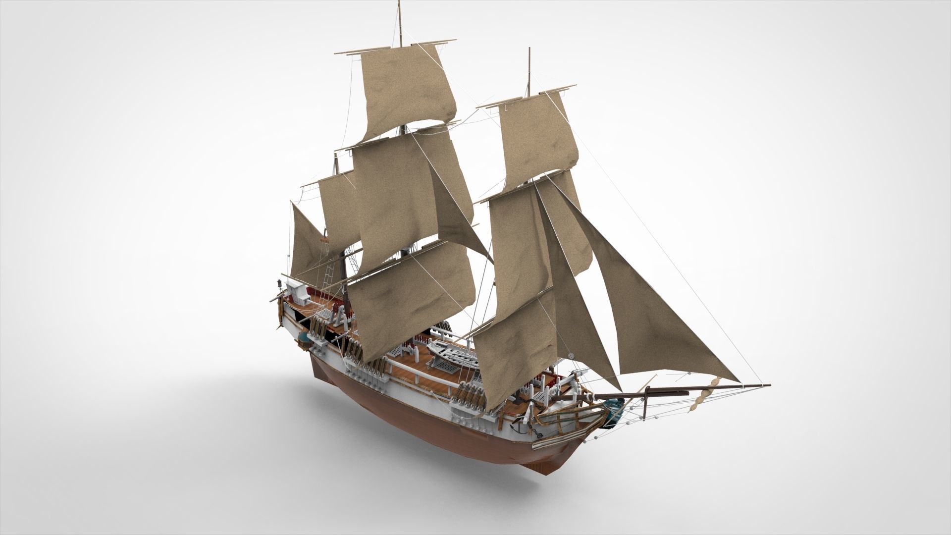 Sailing Ship 3D model_17