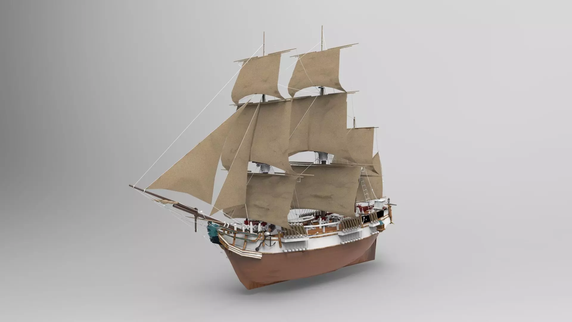 Sailing Ship 3D model_0