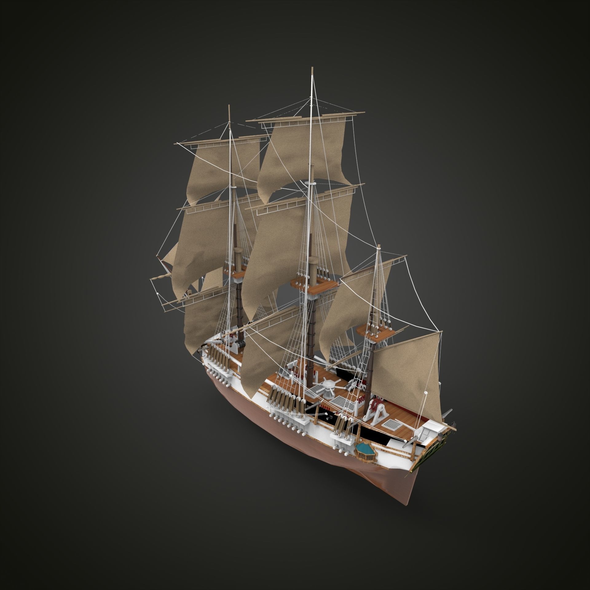 Sailing Ship 3D model_20