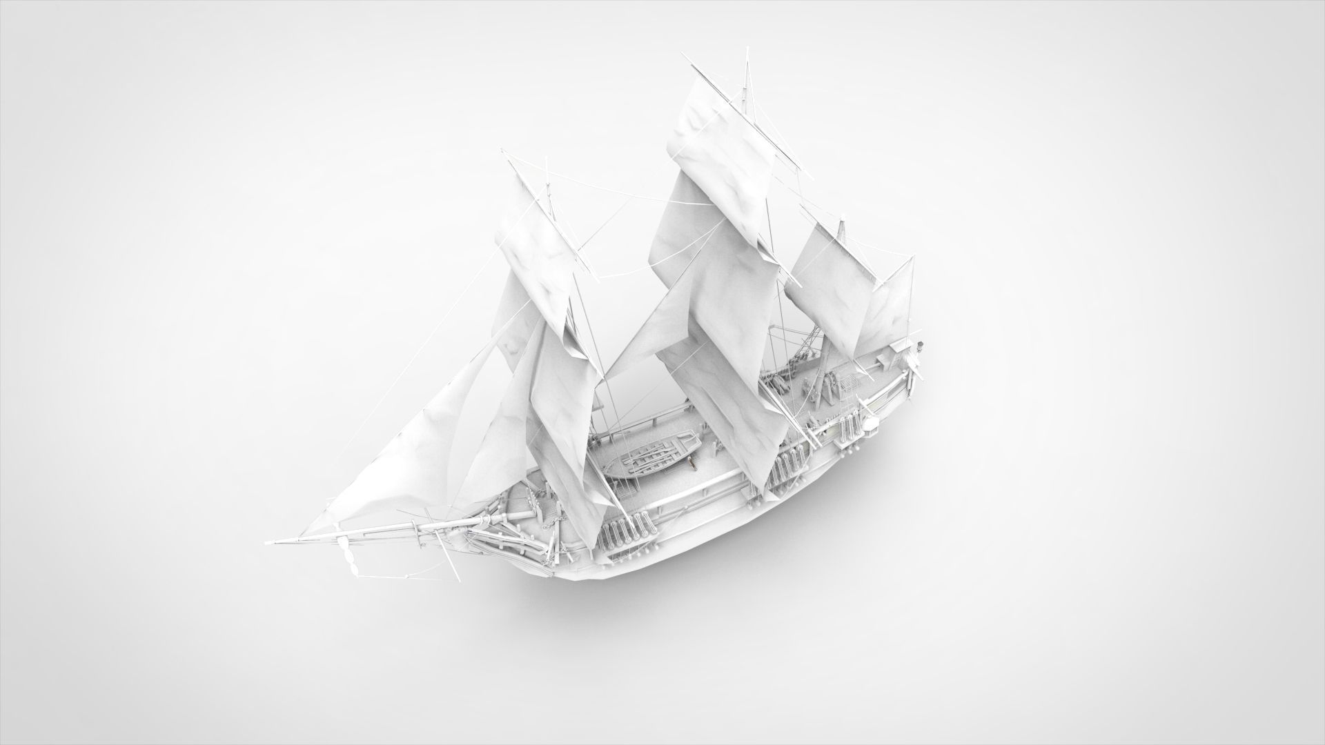 Sailing Ship 3D model_3