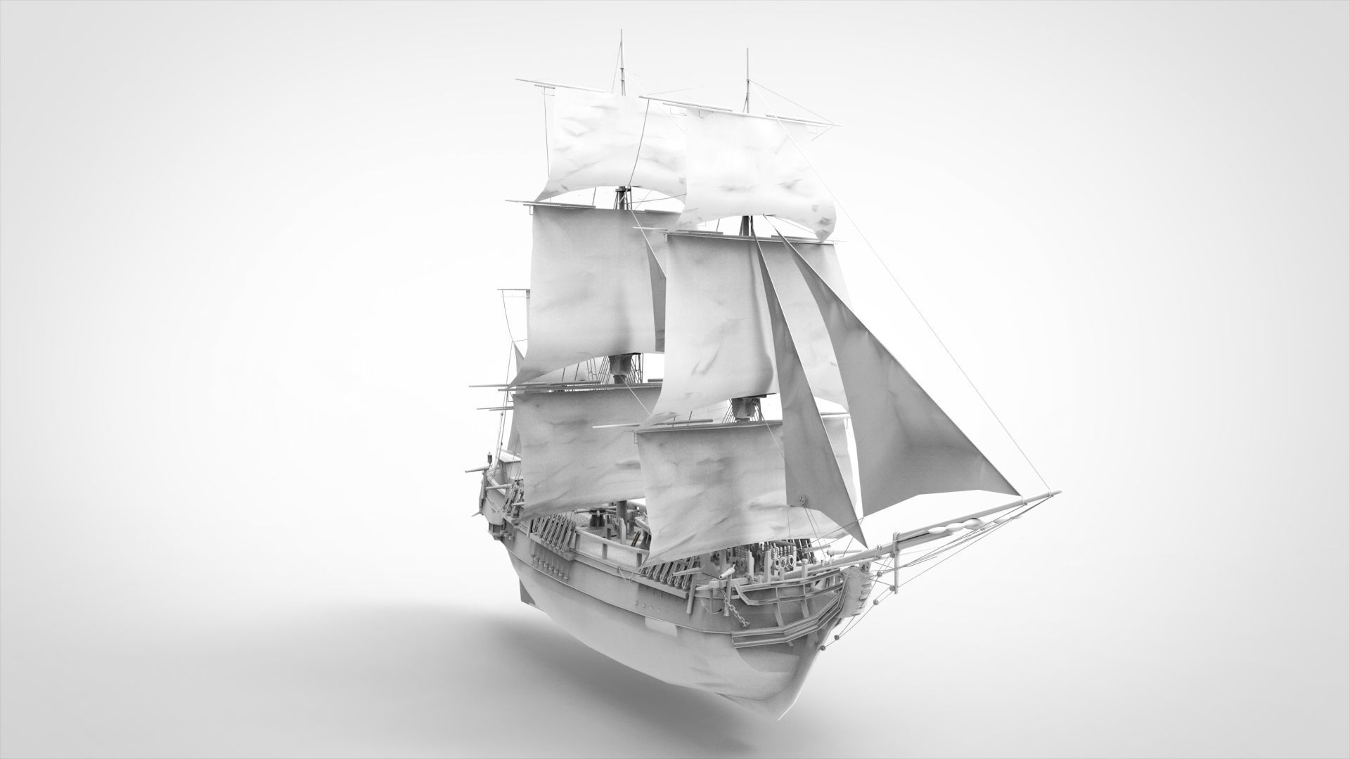 Sailing Ship 3D model_2