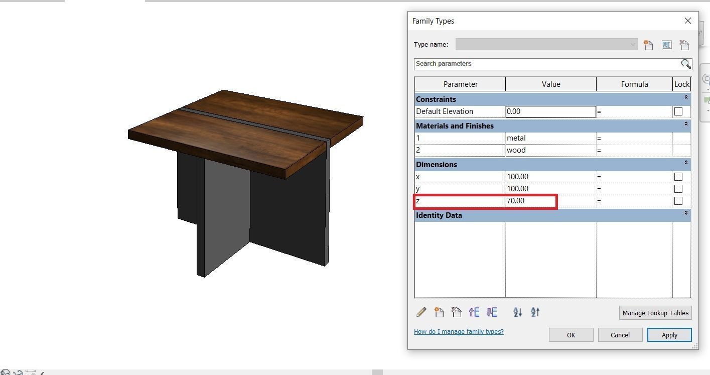 wood and metal table 3D model_6