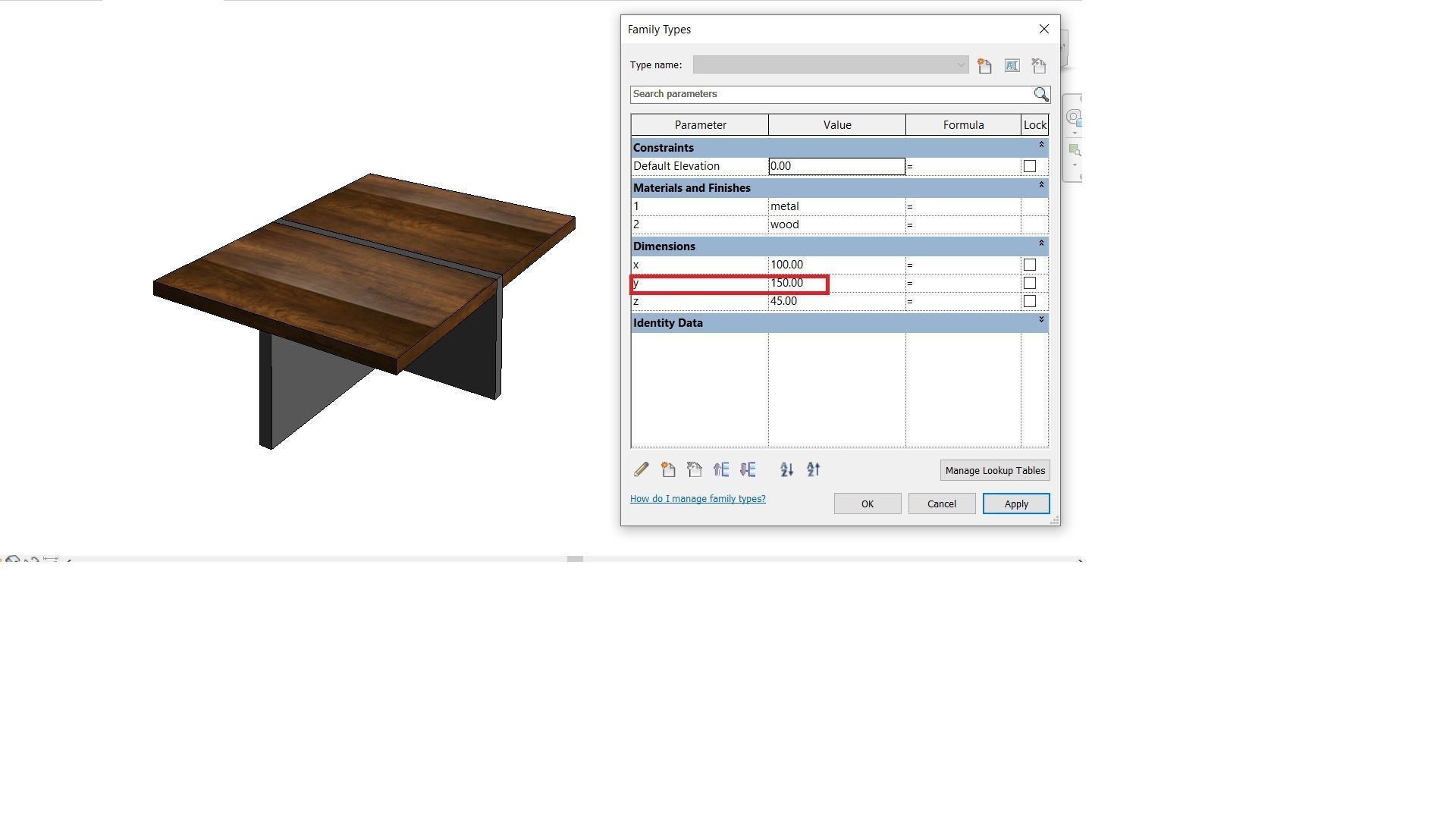wood and metal table 3D model_5