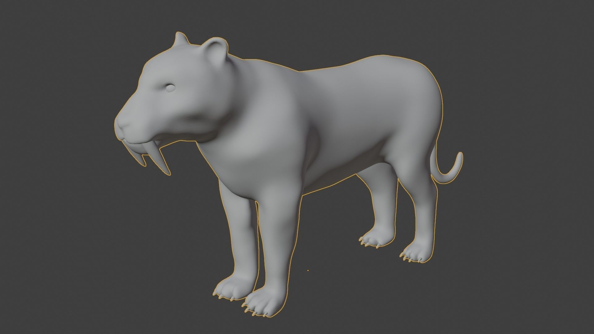 Smilodon Sabertooth tiger 3D model_7