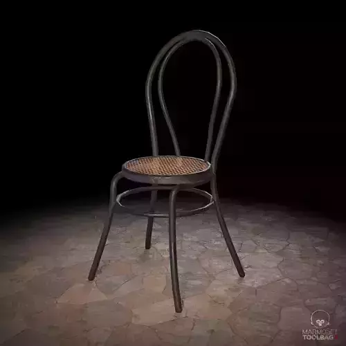 Black bar chair weathered