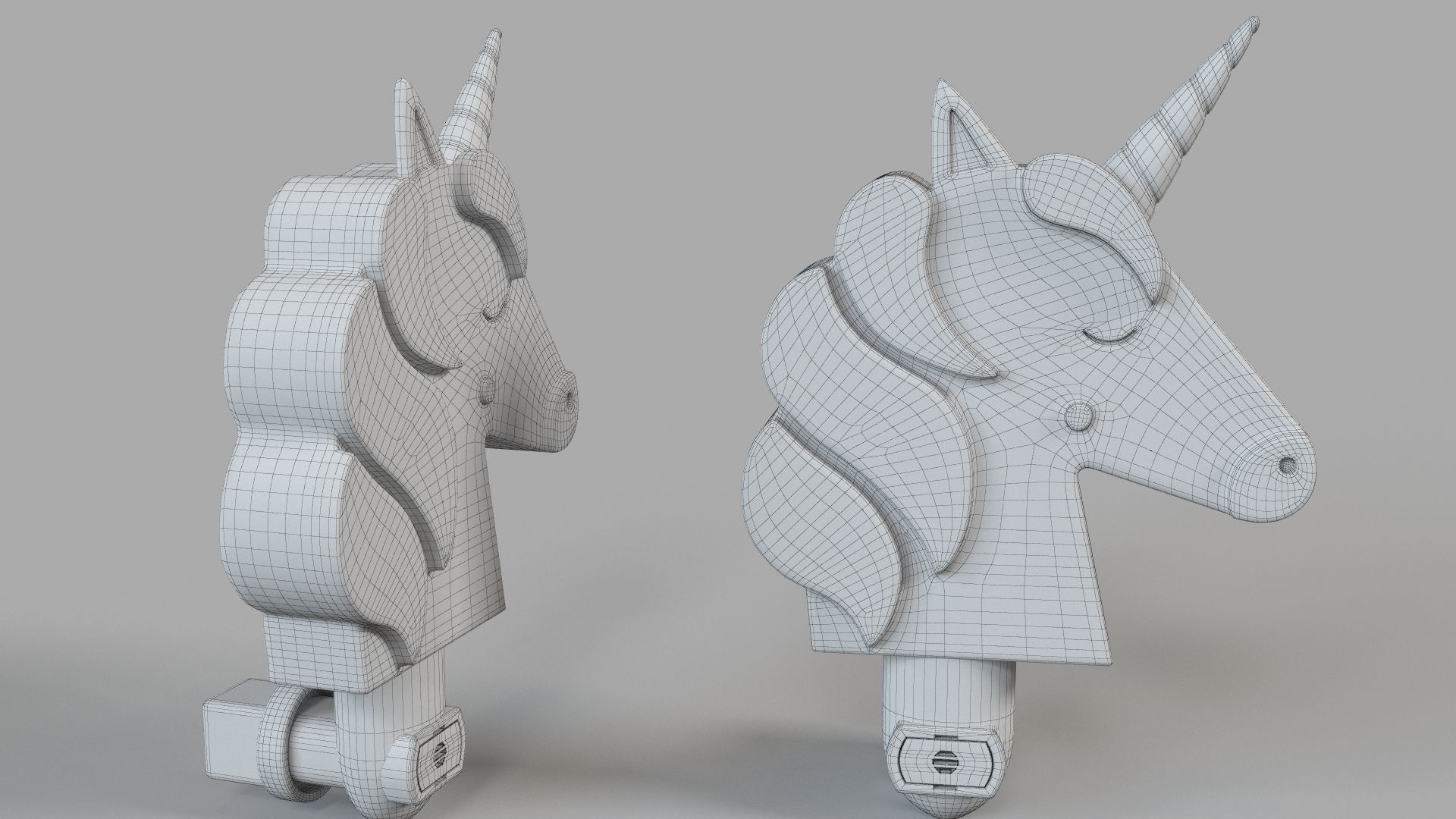 Porcelain Unicorn Night Light 3D model_3