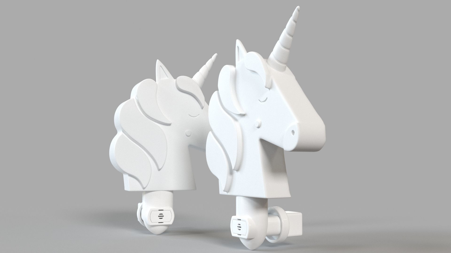 Porcelain Unicorn Night Light 3D model_1
