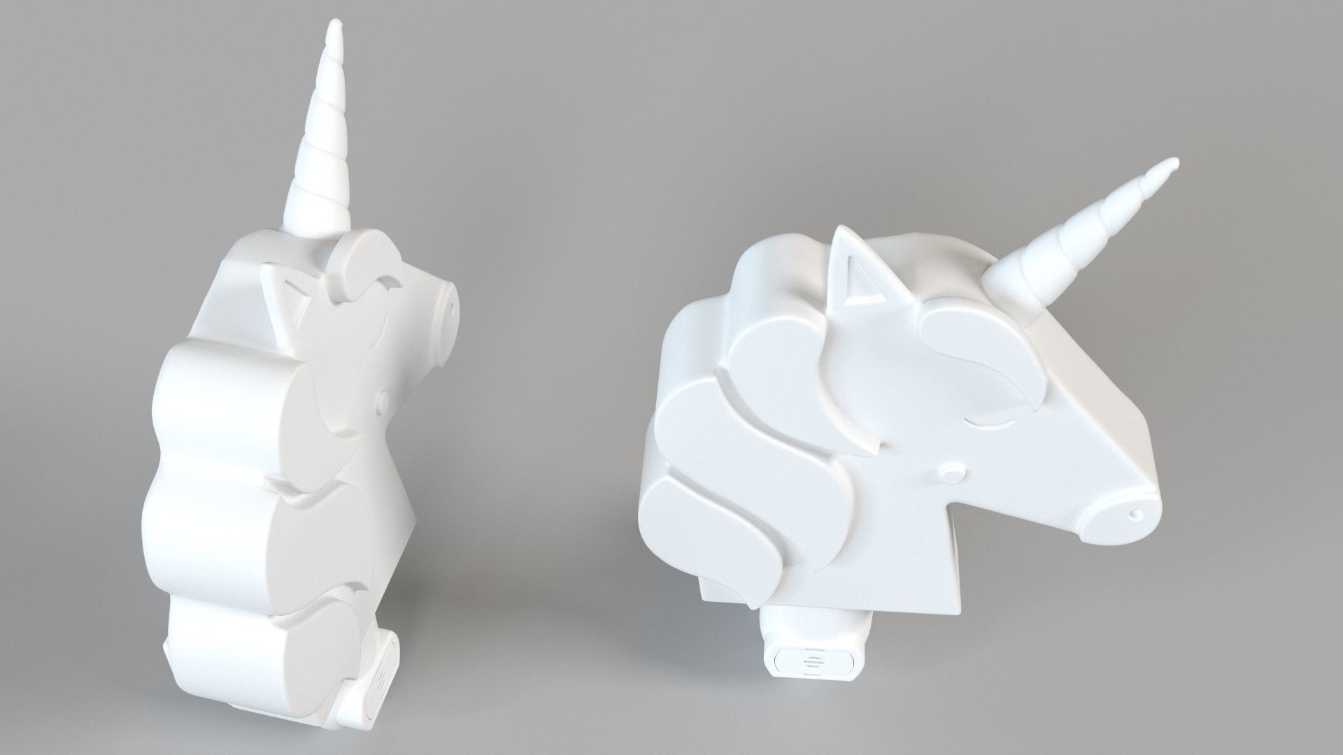 Porcelain Unicorn Night Light 3D model_2