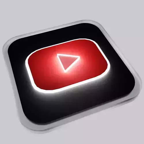 YouTube Logo 3D Free 3D model