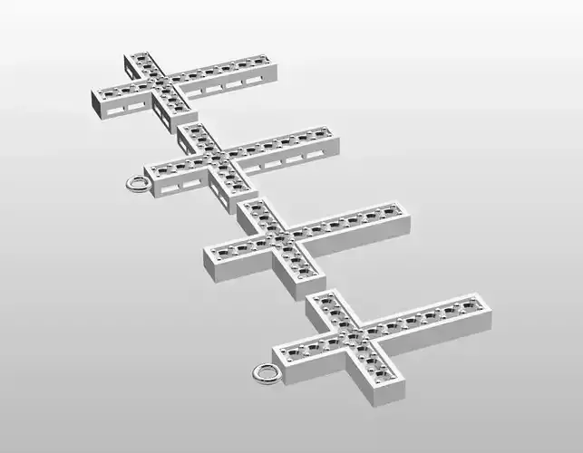 Christ cross pendan with zirconia