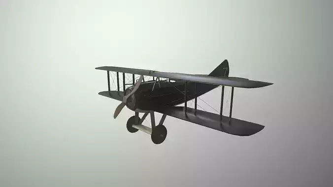 WWI fighter SPAD XIII Low-poly 3D model