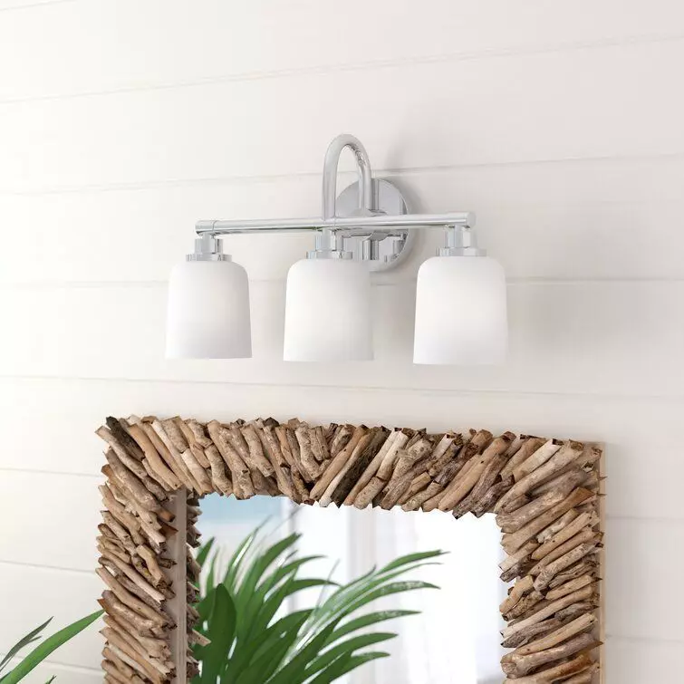 Randwick Satin Nickel Vanity light - 2 Colour 3D model_0