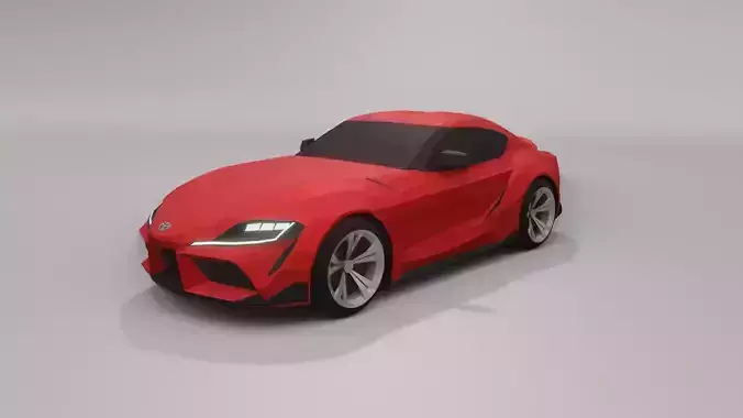 Toyota Supra lowpoly 3D model
