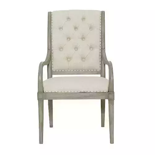 Marquesa Tufted Upholstered Arm Chair in Ivory