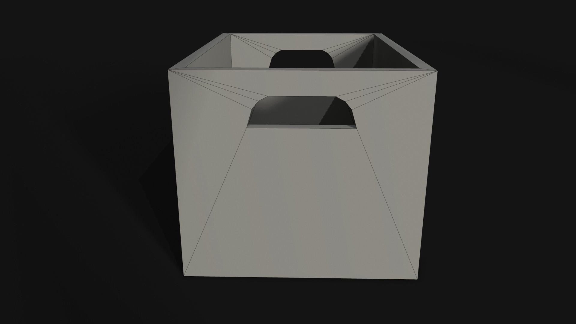 Wooden Crate Low-poly 3D model_12
