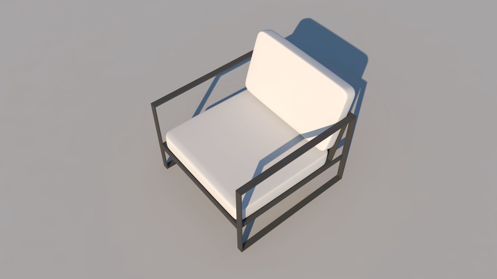 Modern Chair 2 Low-poly 3D model_2