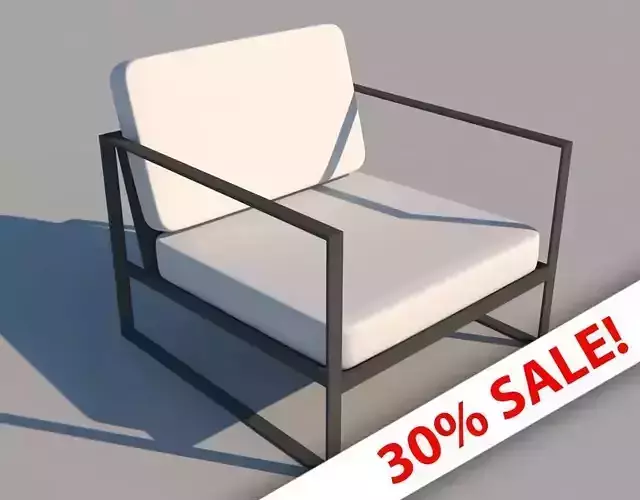 Modern Chair 2 Low-poly 3D model