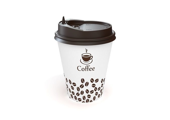 Paper Coffee Cup 12oz 360ml 3D model