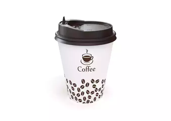 Paper Coffee Cup 12oz 360ml 3D model