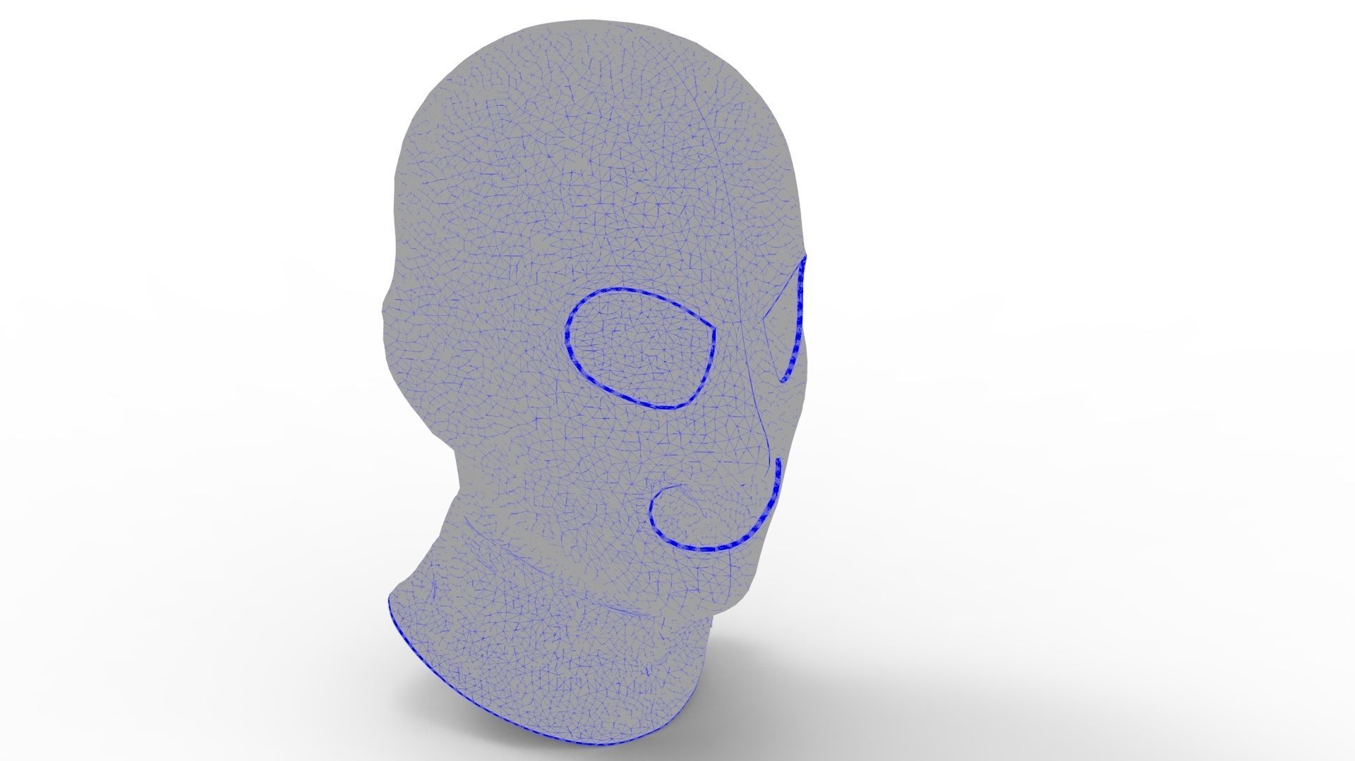 Balaclava male mannequin wearing mask 3D model_13