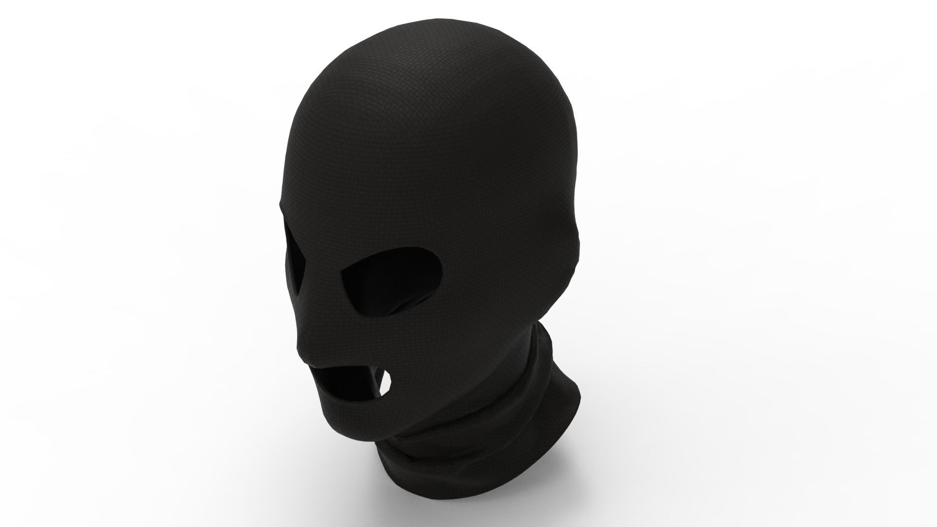 Balaclava male mannequin wearing mask 3D model_11