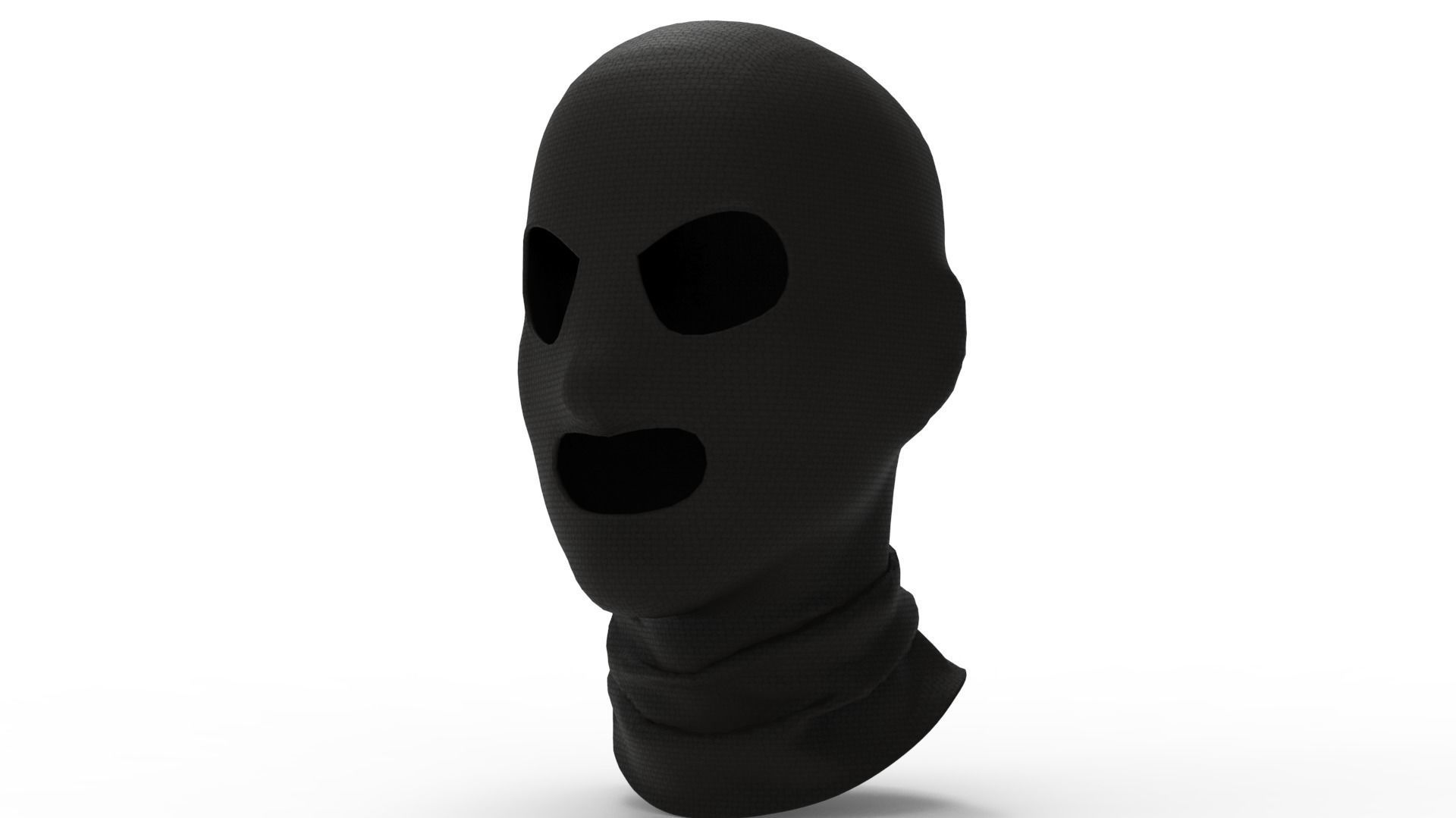 Balaclava male mannequin wearing mask 3D model_4